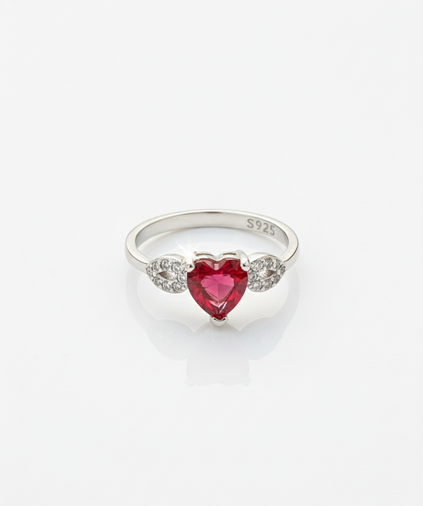 Ruby Red Heart Designer (Ring)