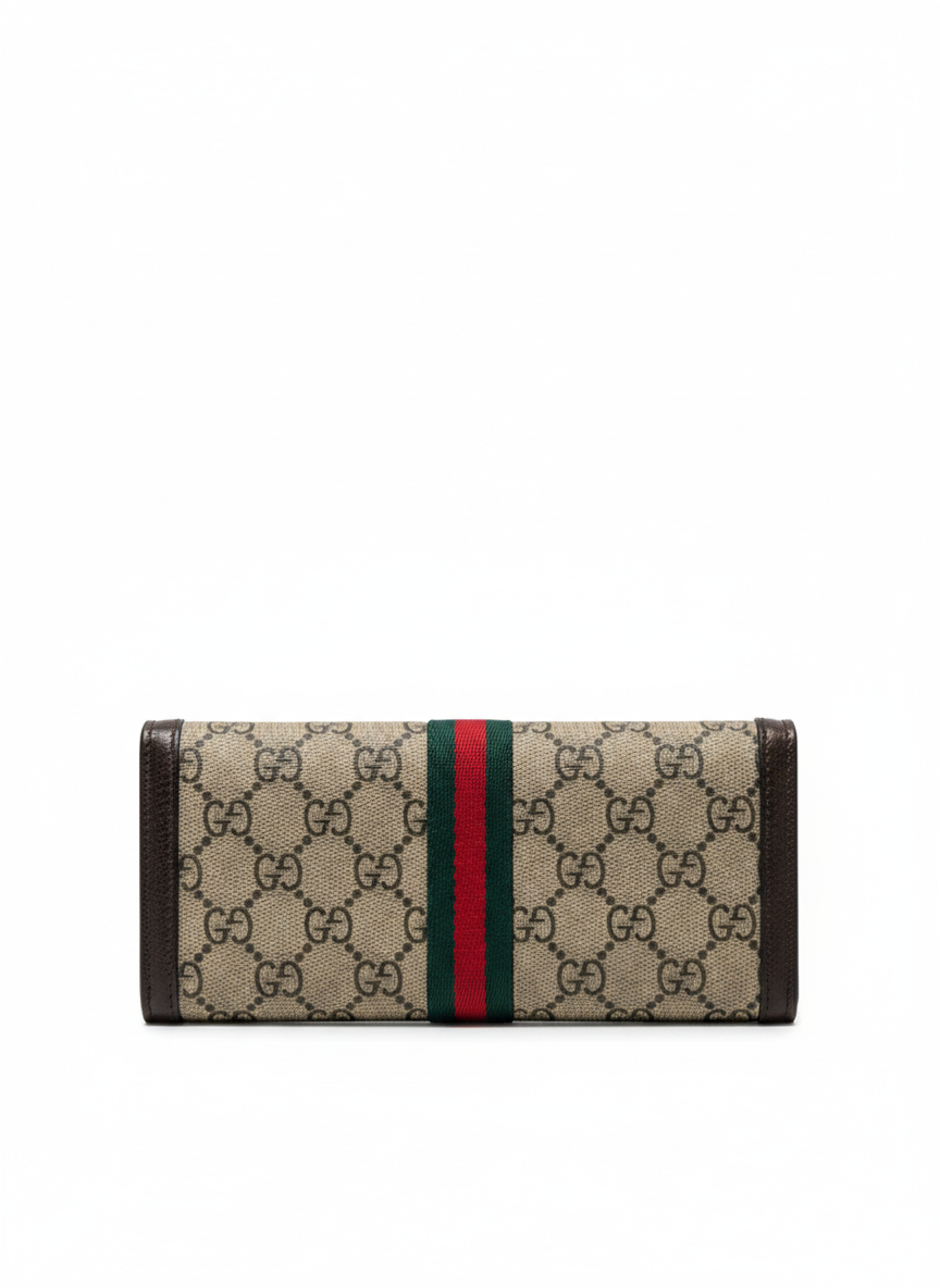 GG Supreme Ophidia French Flap Wallet