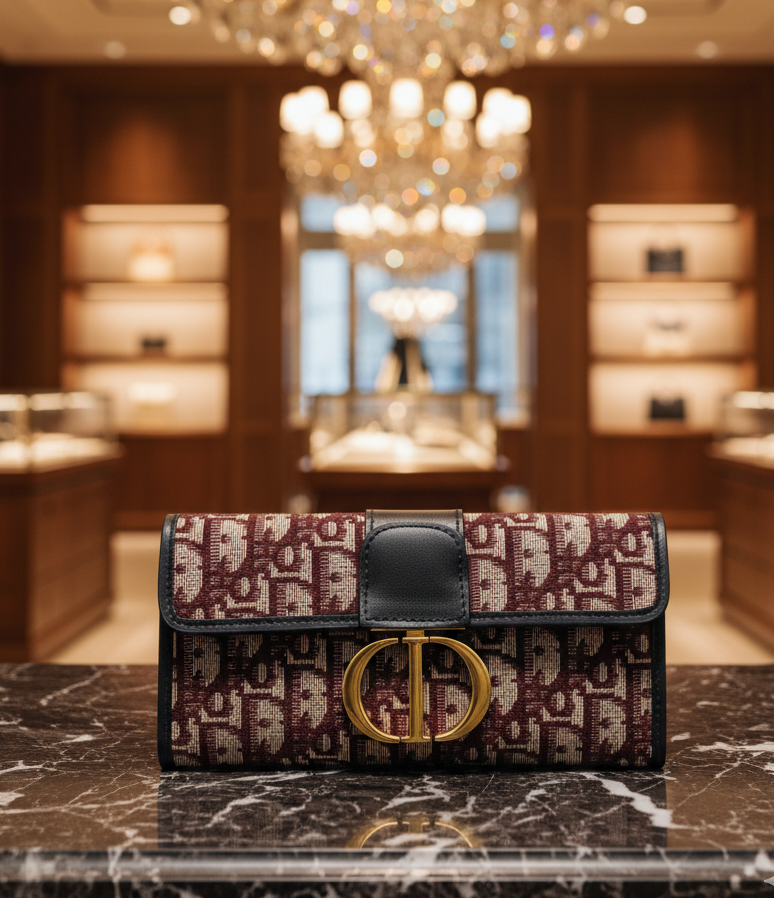 Christian Dior 30 Montaigne Clutch Oblique Canva