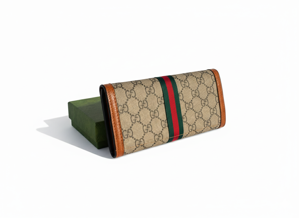 GG Supreme Ophidia French Flap Wallet