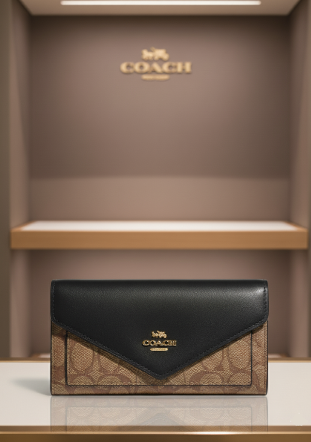Coach Slim Envelope Wallet in Signature Canvas