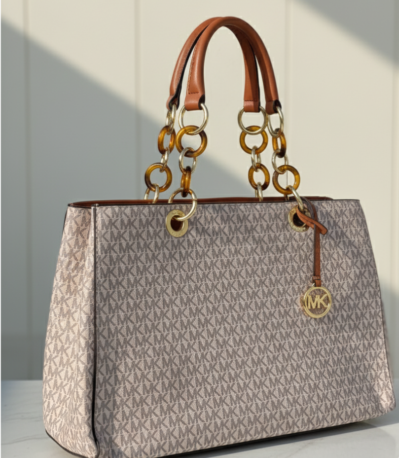 Michael Kors Cynthia Medium Signature Logo Satchel