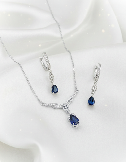 Blue Pear-Cut Designer Set