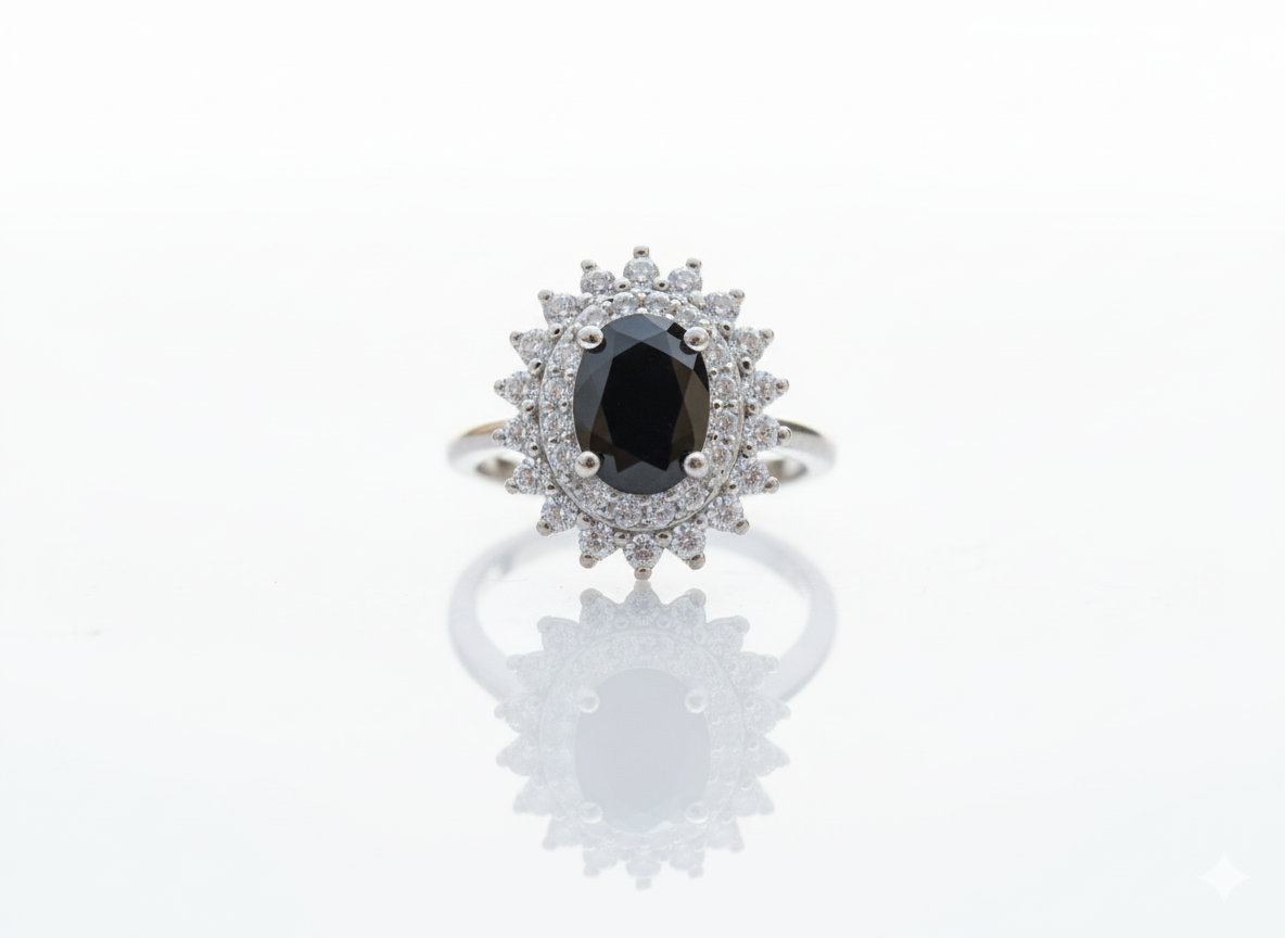 Black Zirconia Sunburst Designer Set