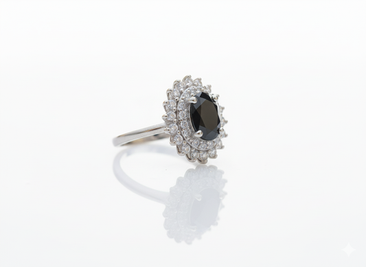 Black Zirconia Sunburst Designer (Ring)