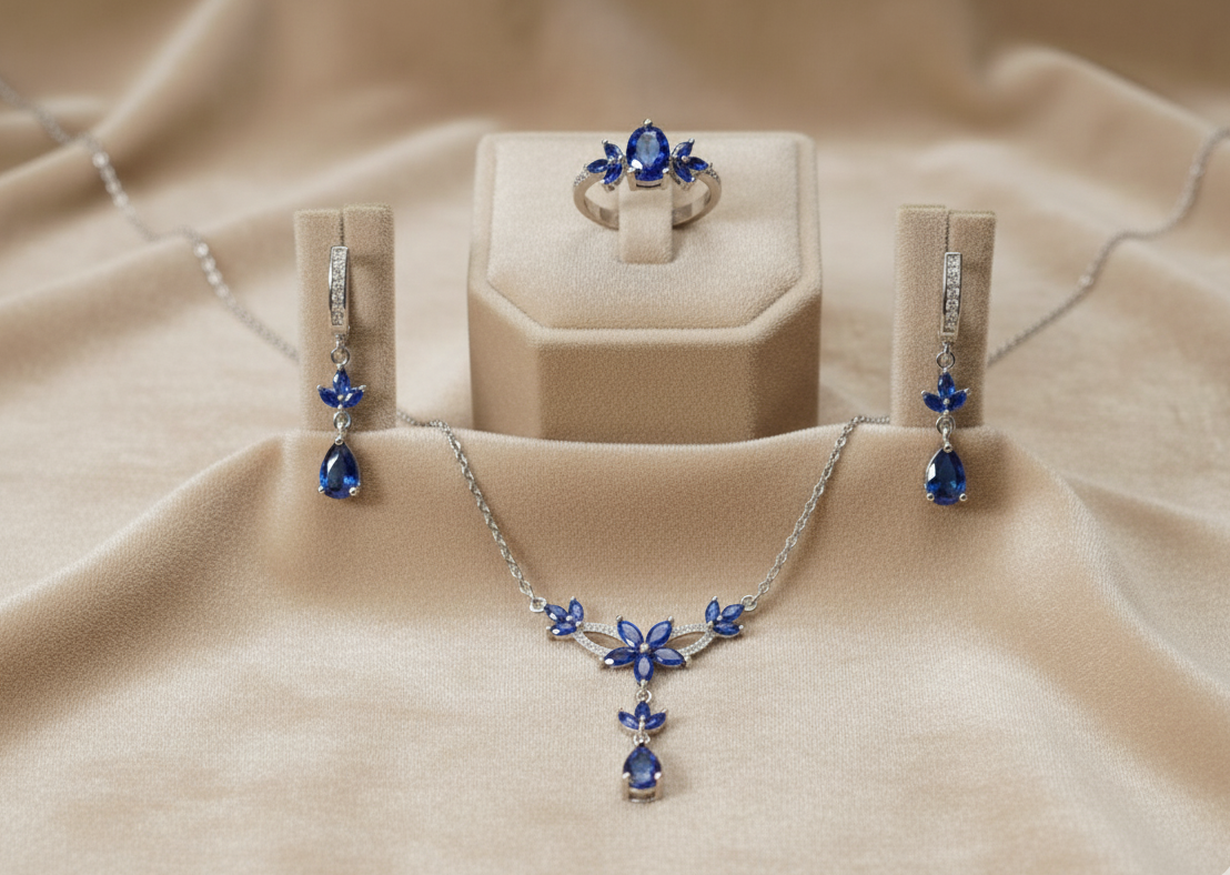 Blue Floral Designer Set