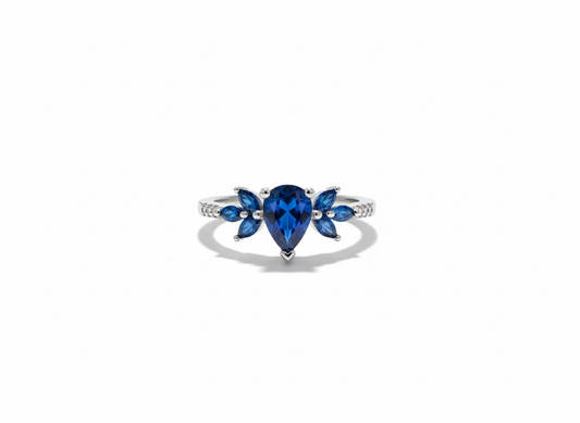 Blue Floral Designer (Ring)