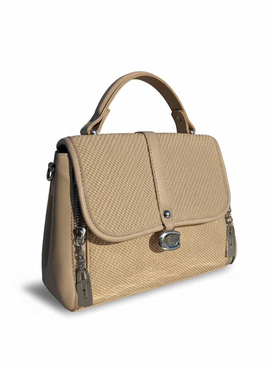 Makkah Beige top-handle handbag