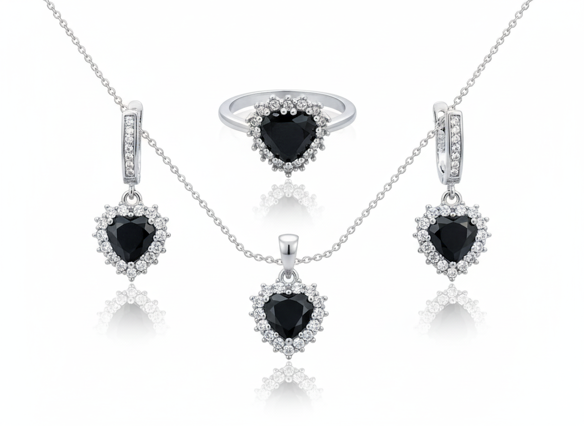 Black Heart Halo Designer Set