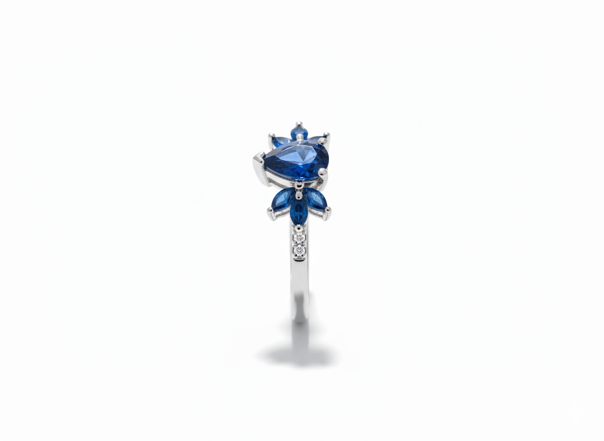 Blue Floral Designer (Ring)