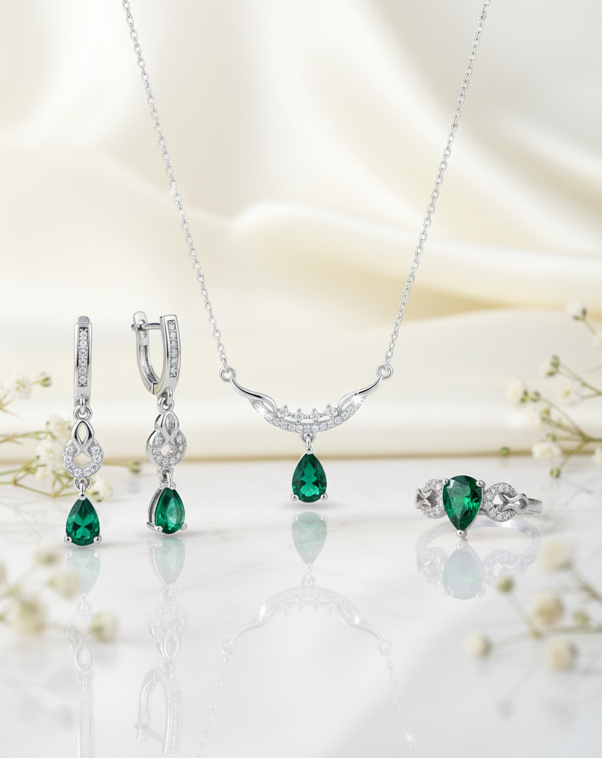 Emerald Green Zirconia Set