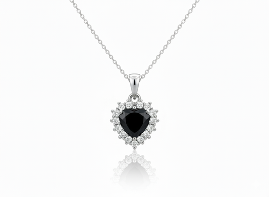 Black Heart Halo Designer (Necklace)