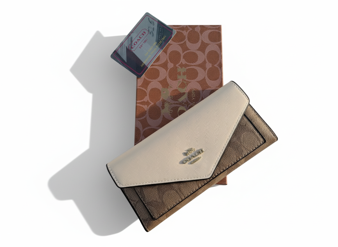 Coach Slim Envelope Wallet in Signature Canvas