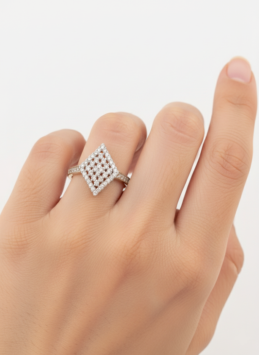 Geometric Pavé Designer (Ring)